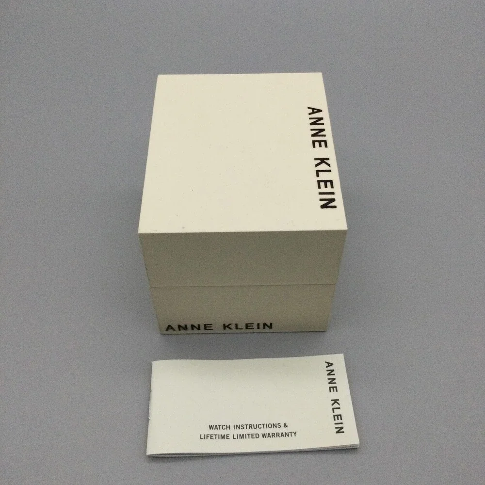 Anne Klein Womens Watch 30mm Two Tone Roman Dial Stainless Bracelet Box Papers